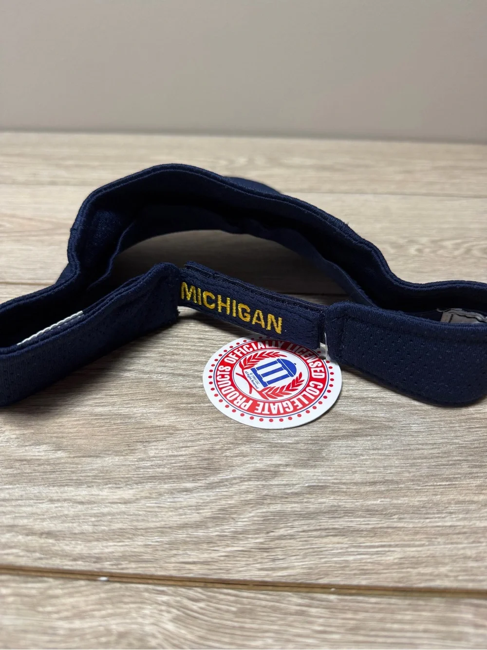 University of Michigan Wolverines Navy Puma Visor Adjustable Hook & Loop Back